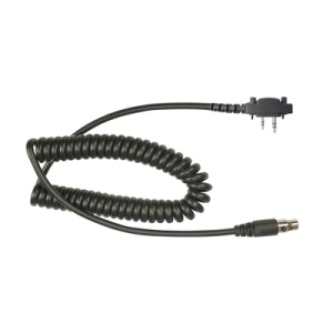 Cable para Auricular / UL-914 Resistente al Fuego / Atenuación de Ruido / 6 Conductores / 250mm / 0.82 pies / Compatible Icom