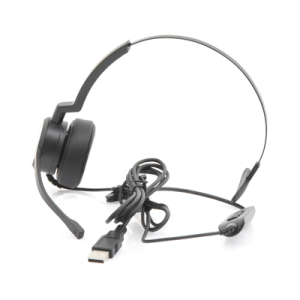 Auriculares USB / Mono / Audio HD / Micrófono Cardioide con Cancelación de Ruido / Diadema Ajustable / 58 g