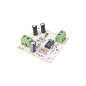 Tarjeta preamplificadora / 3-18 VDC / 30 dB ganancia ajustable / Micrófono electret integrado / Salida por bloque de terminales