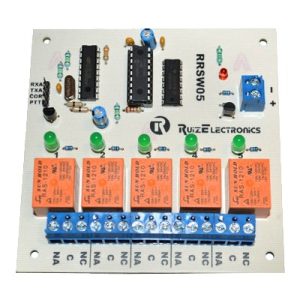 Tarjeta decodificadora / 5 zonas / Relevadores 500W / Control DTMF / Alimentación 10-15V DC