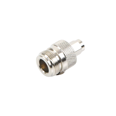 Adaptador RF Coaxial / SMA Macho a N Hembra / En Línea / Cuerpo Bronce Niquelado / Contacto Oro / Aislante Teflón - Image 3