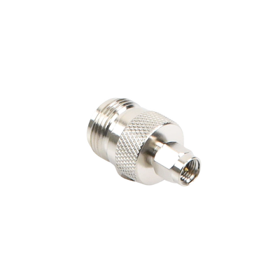 Adaptador RF Coaxial / SMA Macho a N Hembra / En Línea / Cuerpo Bronce Niquelado / Contacto Oro / Aislante Teflón - Image 5