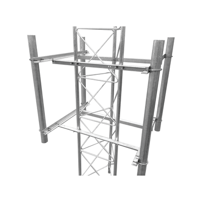 Brazo Lateral para Antenas Sectoriales / 4 Sectores / Tubo Ø 2' / Altura 1 m (3.3 ft) / Galvanizado en Caliente / Compatible STZ30G/35G/45G