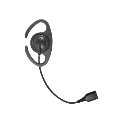 Auriculares de Gancho en C / Cable de Fibra Trenzada / Altavoz Giratorio / Conector SNAP / Compatible con Micrófono de Solapa 1 o 2 Hilos