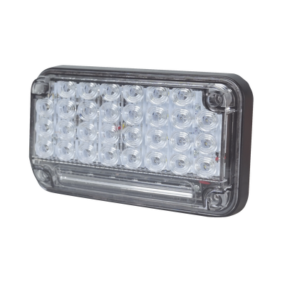 Luz de Advertencia LED / 66 LEDs / 7x4" / 12 VCC / 10 Patrones de Destello / Montaje Permanente / Color Claro - Image 4