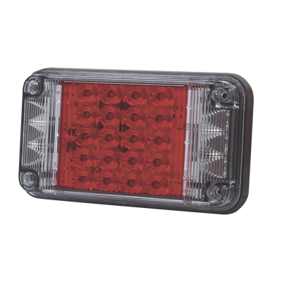 Luz de Advertencia LED / 66 LEDs / 7x4 Pulgadas / 12 VCC / 10 Patrones de Destello / Montaje Permanente
