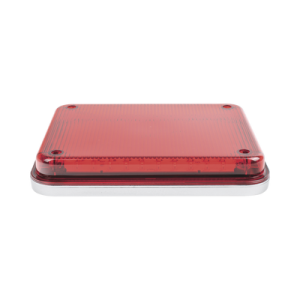 Luz de Advertencia LED / 104 LEDs / 9x7" / 12 VCC / 1 A Máx / 10 Patrones de Destello / Montaje Permanente / Rojo