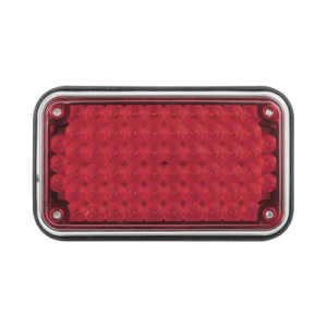 Luz de Advertencia LED / 6x4" / 66 LEDs / 12 VCC / 1 A / 10 Patrones de Destello / Montaje Permanente / Color Rojo