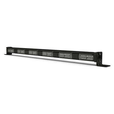 Barra Direccional de Tráfico / 6 Módulos / 48 LED / Ámbar / 29 Pulgadas / 12–24V DC / 35 Patrones de Destello