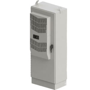 Gabinete para Exterior Tipo 4X Doble Puerta de 43 UR / Aluminio Soldado / 2134 x 762 x 1118 mm (84 x 30 x 44 in) / Exterior IP66 / Montaje Almohadilla / Aire de Precisión / Gris RAL 7035