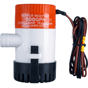 Bomba de Achique Sumergible / 500 GPH (1893 LPH) / 12V CD / Anti-Airlock / Sellos Herméticos / Filtro Removible