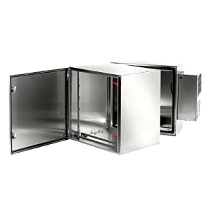 Gabinete de Pared / Bisagra Doble / NEMA 4 4X 12 / Acero Inoxidable 304 / 12U / 24.4 in Alto x 23.6 in Ancho x 31.1 in Fondo / Cepillado #3 / Rack 19"