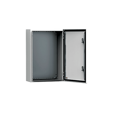 Gabinete de Uso Exterior / 500x400x210 mm (19.7x15.7x8.3 in) / IP66 / NEMA 4/12/13 / IK10 / Acero Dulce 1.5 mm / Platina de Montaje Incluida