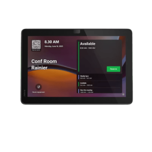Panel de Programación de Salas / Pantalla Táctil 10.1" / Resolución 1920x1200 / Android 13 / PoE IEEE 802.3af / Wi-Fi 802.11ac / Bluetooth 5.2 / Certificado Microsoft Teams y Zoom Rooms / Barras LED de Disponibilidad / Montaje Flexible