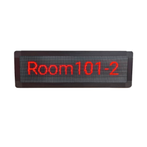Pantalla LED de Pasillo / Doble Cara / Matriz 128×32 / Indicadores RGB / PoE / SIP / Montaje en Pared